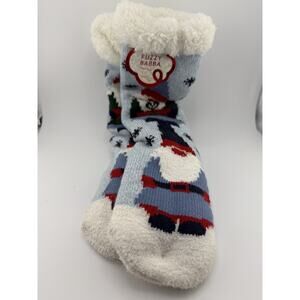 Fuzzy Babba Santa Cozy Socks With Anti Slip Bottoms. Supply Comfy NEW WITH TAGS